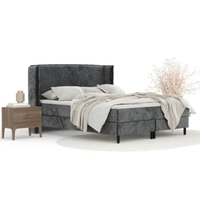 Maison de Reve Boxspringbett ARDIS in Anthrazit, Liegefläche 140x200 cm